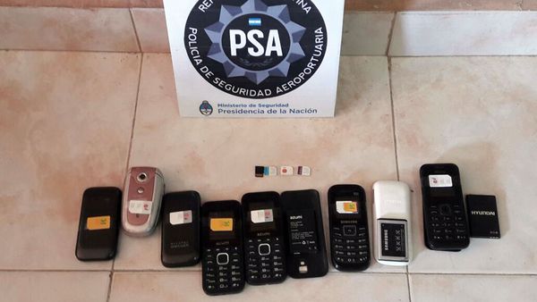 Los celulares que estaban en poder del narco paraguayo