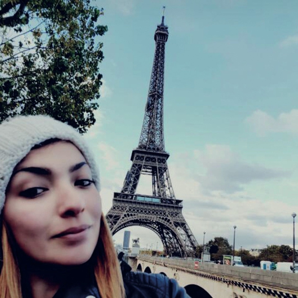 Hace un mes, de vacaciones con amigas en Europa.