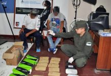 Secuestran 20 kg. de marihuana y 4 kg. de cocaína en un control